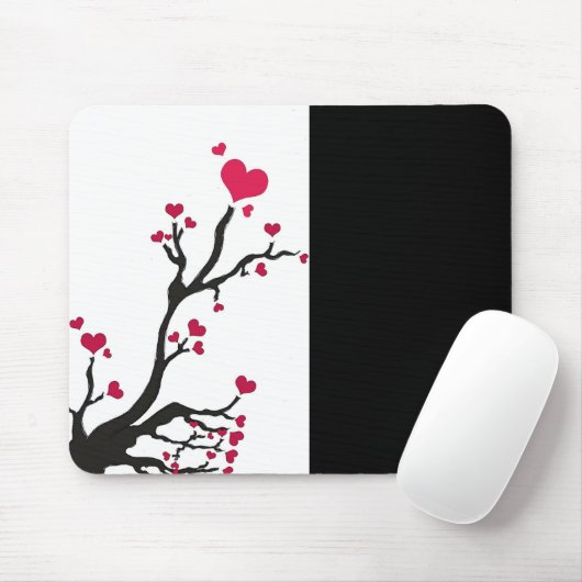 Herzenschwarz Mousepad (Mit Mouse)