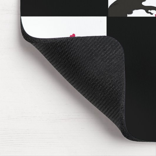 Herzenschwarz Mousepad (Ecke)