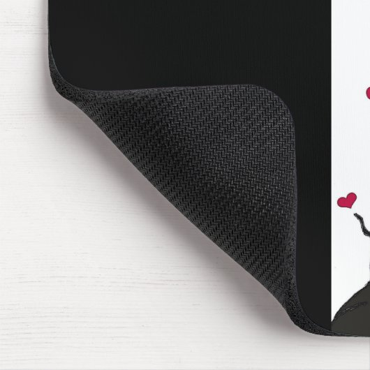 Herzenschwarz Mousepad (Ecke)