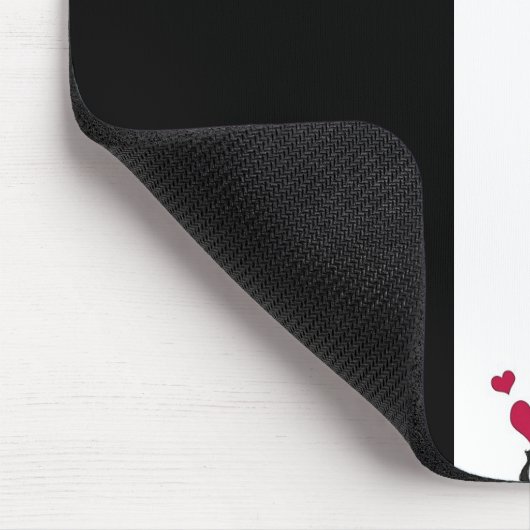 Herzenschwarz Mousepad (Ecke)