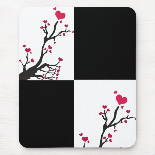 Herzenschwarz Mousepad (Vorne)