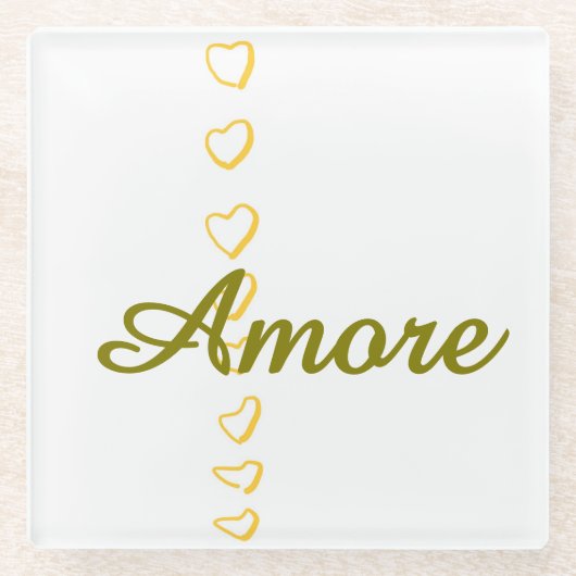 Herzenscroll Glasuntersetzer (Vorderseite)