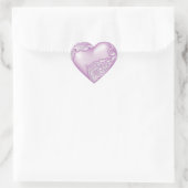 Herzenscroll Leichte Violette Weiß Herz-Aufkleber (Tasche)