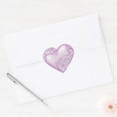 Herzenscroll Leichte Violette Weiß Herz-Aufkleber (Umschlag)