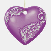 Herzenscroll Violet w White Keramikornament (Hinten)
