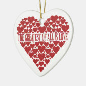 Herzensdekoration Keramikornament (Links)