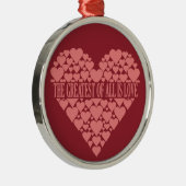 Herzensdekoration Silbernes Ornament (Rechts)