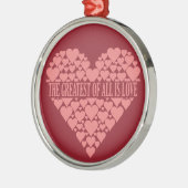 Herzensdekoration Silbernes Ornament (Links)