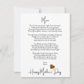 Herzensgedicht für Mutter Muttertag (Vorderseite)