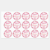 Herzensgeschenk oder Keks am Valentinstag Etiketten (Blatt)