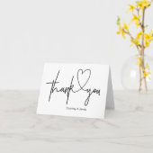 Herzenshochzeit Danke, dass ihr Karte schwarz und  (Gelbe Blume)