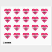 Herzenshochzeit Danke Stickers - Pink Gerbera (Blatt)