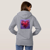 Herzenskoller Blüte Hoodie (Schwarz voll)