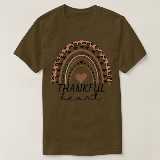 Herzenslust Boho Leopard Regenbogen Herbst Herbst T-Shirt (Design vorne)