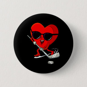 Herzenslust Eishockey Niedlicher Valentinstag Spor Button