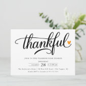 Herzenslust Erntedank Dinner Einladung (Stehend Vorderseite)