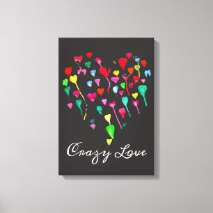 Herzenslust, farbenfrohe Regenbogenkunst Leinwanddruck