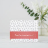 Herzenslust für die beste Mama aller Zeiten Postkarte (Stehend Vorderseite)