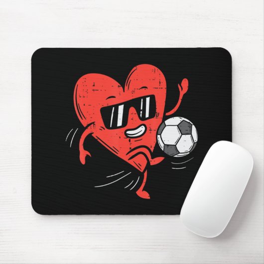 Herzenslust Fußball Valentinstag Football Girls Mousepad (Mit Mouse)