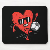 Herzenslust Fußball Valentinstag Football Girls Mousepad (Vorne)