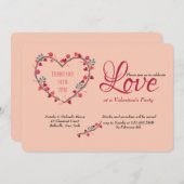 Herzenslust Valentinstag Party Einladung (Vorne/Hinten)