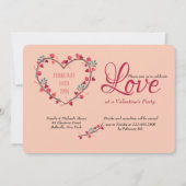 Herzenslust Valentinstag Party Einladung (Vorderseite)