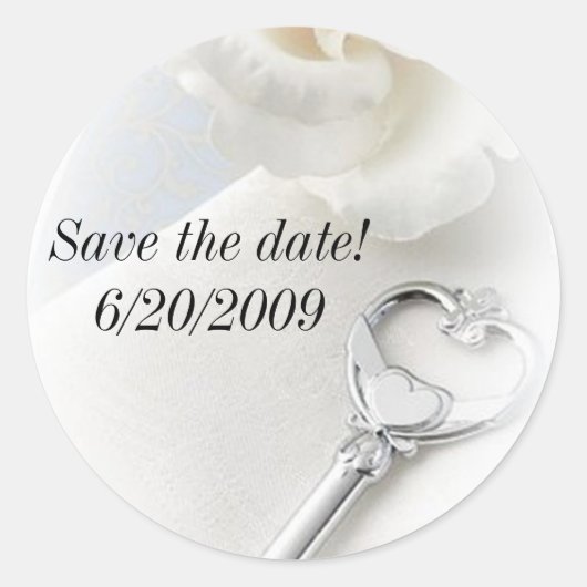 Herzensschlüssel Runder Aufkleber (Vorderseite)