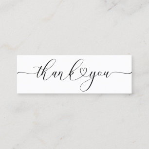 Herzensschrift, danke einfügen mini visitenkarte