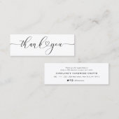 Herzensschrift, danke einfügen mini visitenkarte (Vorne/Hinten)