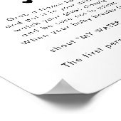 Herzensschrift Mein Wasser Broke Baby Duschenspiel Poster (Ecke)