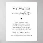 Herzensschrift Mein Wasser Broke Baby Duschenspiel Poster (Vorne)