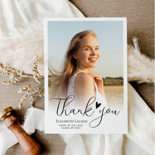 Herzensskript-Abschluss danke Fotokarte