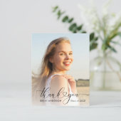 Herzensskript danke Skript Abschluss Karte (Stehend Vorderseite)