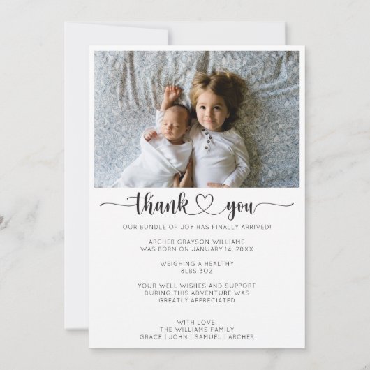 Herzensskriptankündigung Ankündigung Dankeschön-Ka (Rückseite)