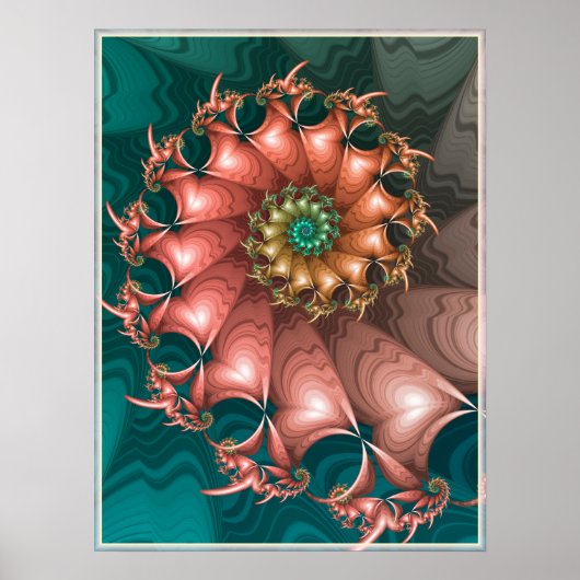 Herzensspirale Poster (Vorne)