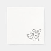 Herzensstiftung und Bow-Illustration Serviette (Vorderseite)