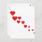 Herzenssymbol Postkarte (Vorne/Hinten)