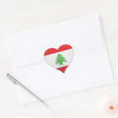 Herzensticker der Libanon-Liebe Herz-Aufkleber (Umschlag)