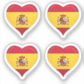 Herzensticker der spanischen Liebe Aufkleber (Vorderseite)
