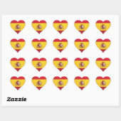 Herzensticker der spanischen Liebe Herz-Aufkleber (Blatt)