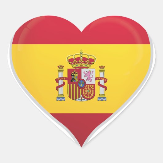 Herzensticker der spanischen Liebe Herz-Aufkleber (Vorderseite)