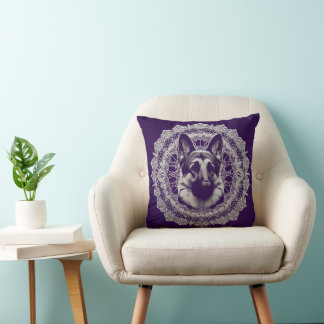 Herzenswärme im Design Schäferhund und Gedicht Kissen