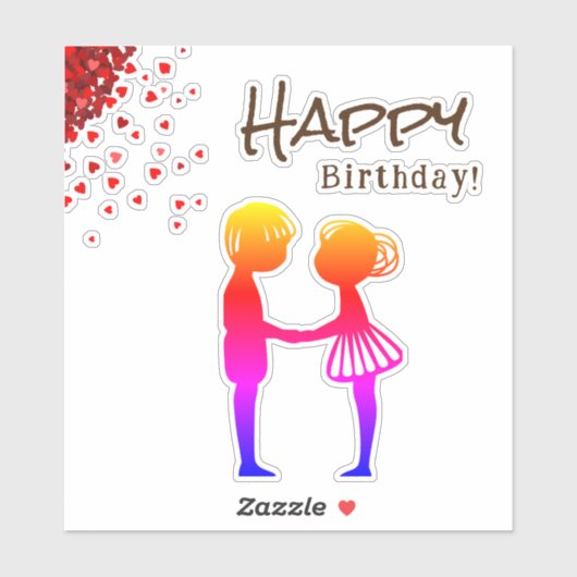 Herzenswunsch Aufkleber (Blatt)