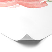 Herzenswunsch Rosa Rose Poster (Ecke)