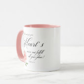 Herzenswunsch Rosa Rose Tasse (Vorderseite Links)