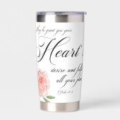 Herzenswunsch Rosa Rose Thermobecher (Links)