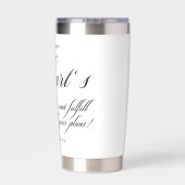 Herzenswunsch Rosa Rose Thermobecher (Rückseite)