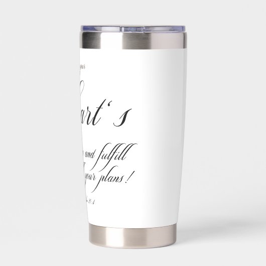 Herzenswunsch Rosa Rose Thermobecher (Rückseite)