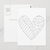 Herzerbstdesign Postkarte (Vorne/Hinten)