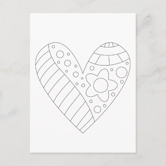 Herzerbstdesign Postkarte (Vorderseite)